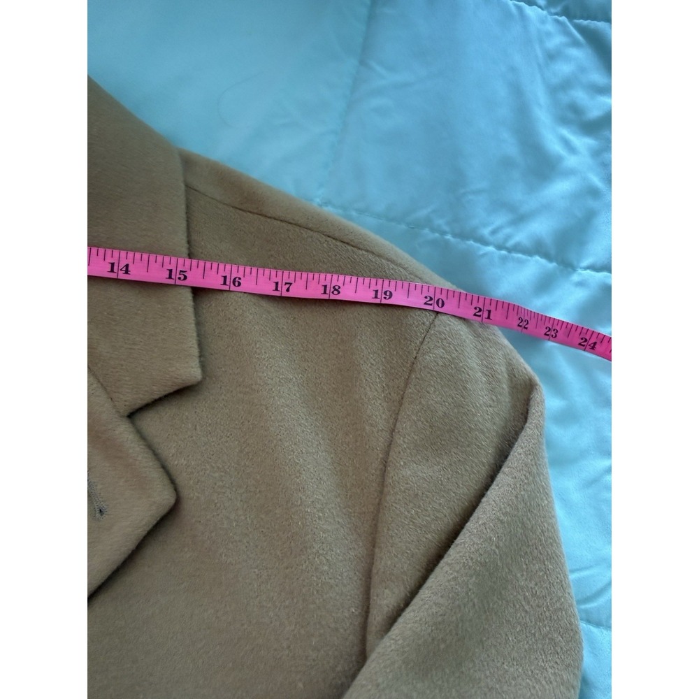 Vintage Stafford Camel Long Overcoat Men's 44R Business Professional 90s - Picture 10 of 13